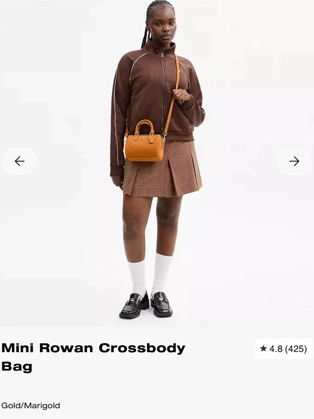 Coach Rowan Mini Suede Marigold